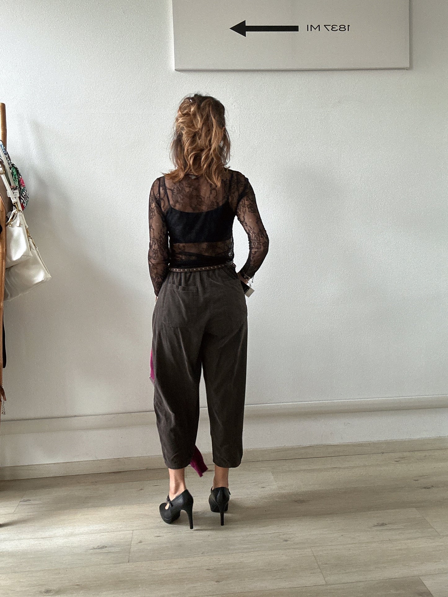 Pantalone balloon in velluto