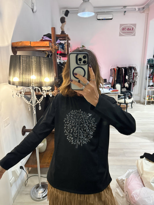 T shirt con strass