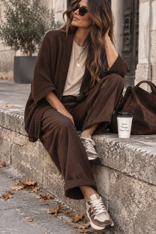 Cardigan sciallato
