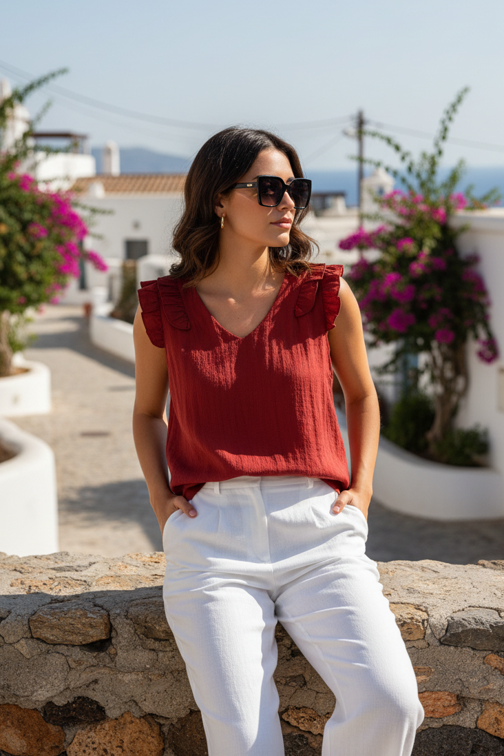 Blusa in georgette