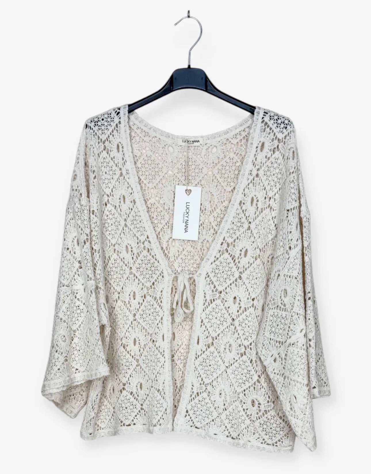 Cardigan in macramè