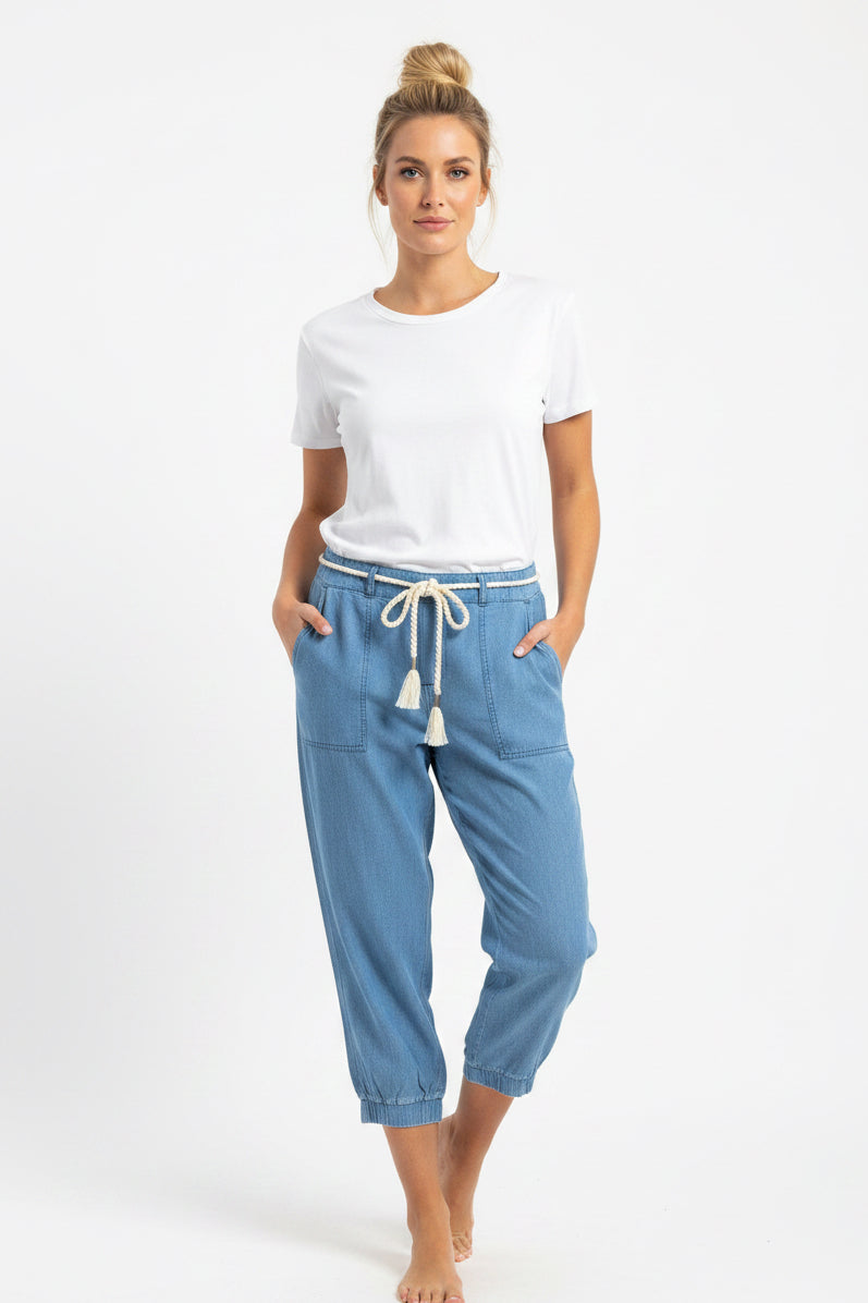 Pantalone in chambray