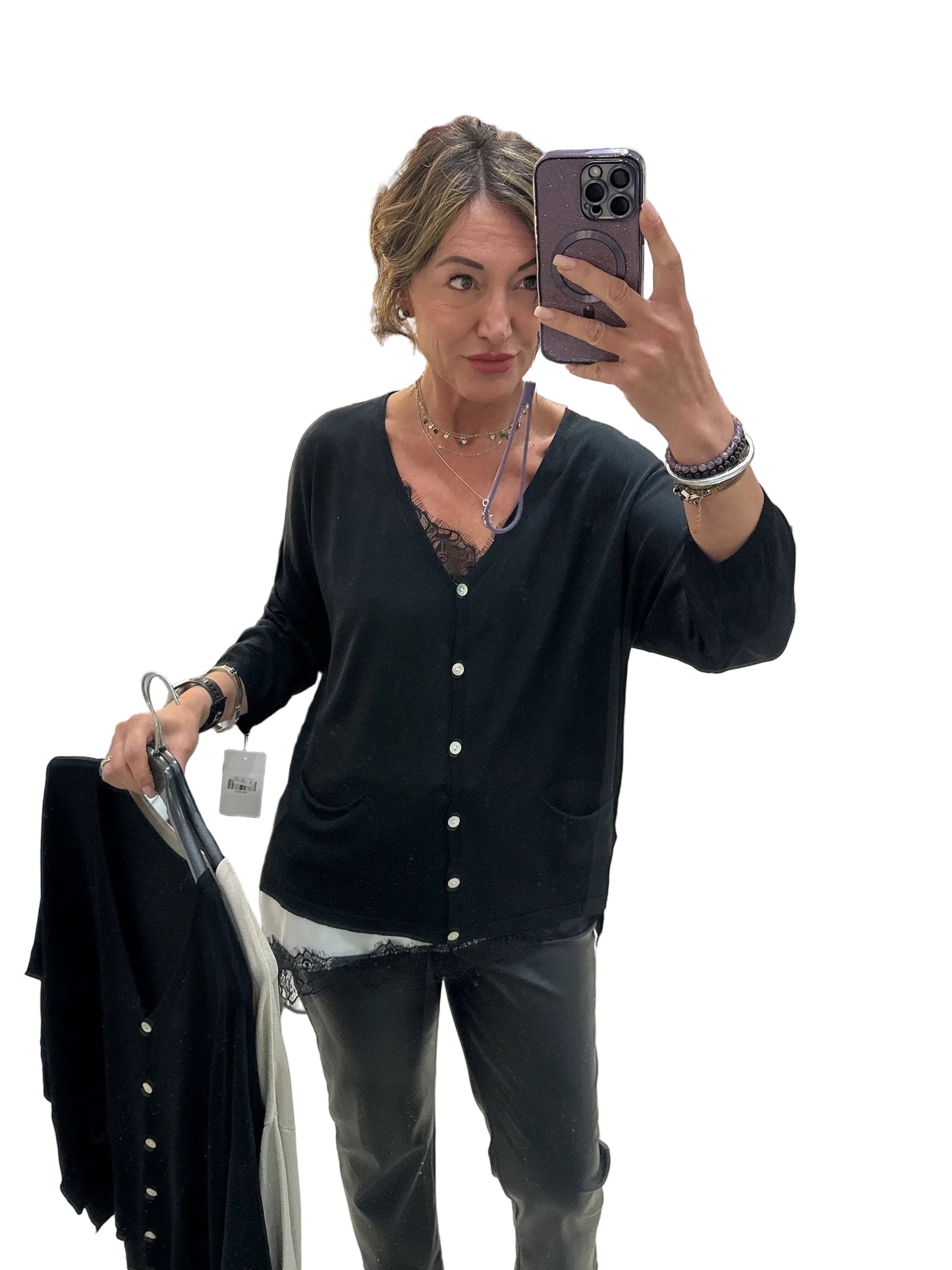 Cardigan over