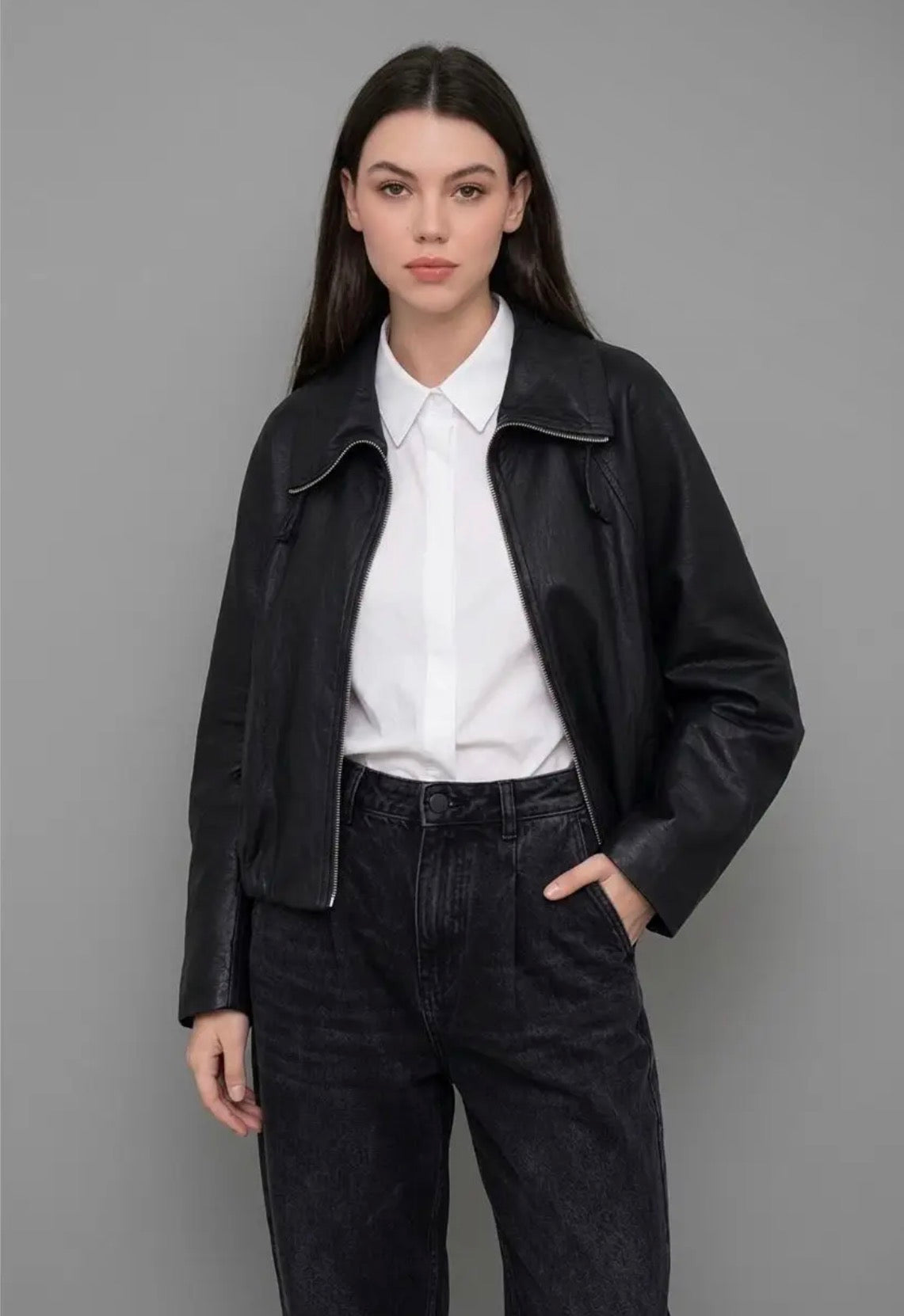 Giacca bomber ecopelle
