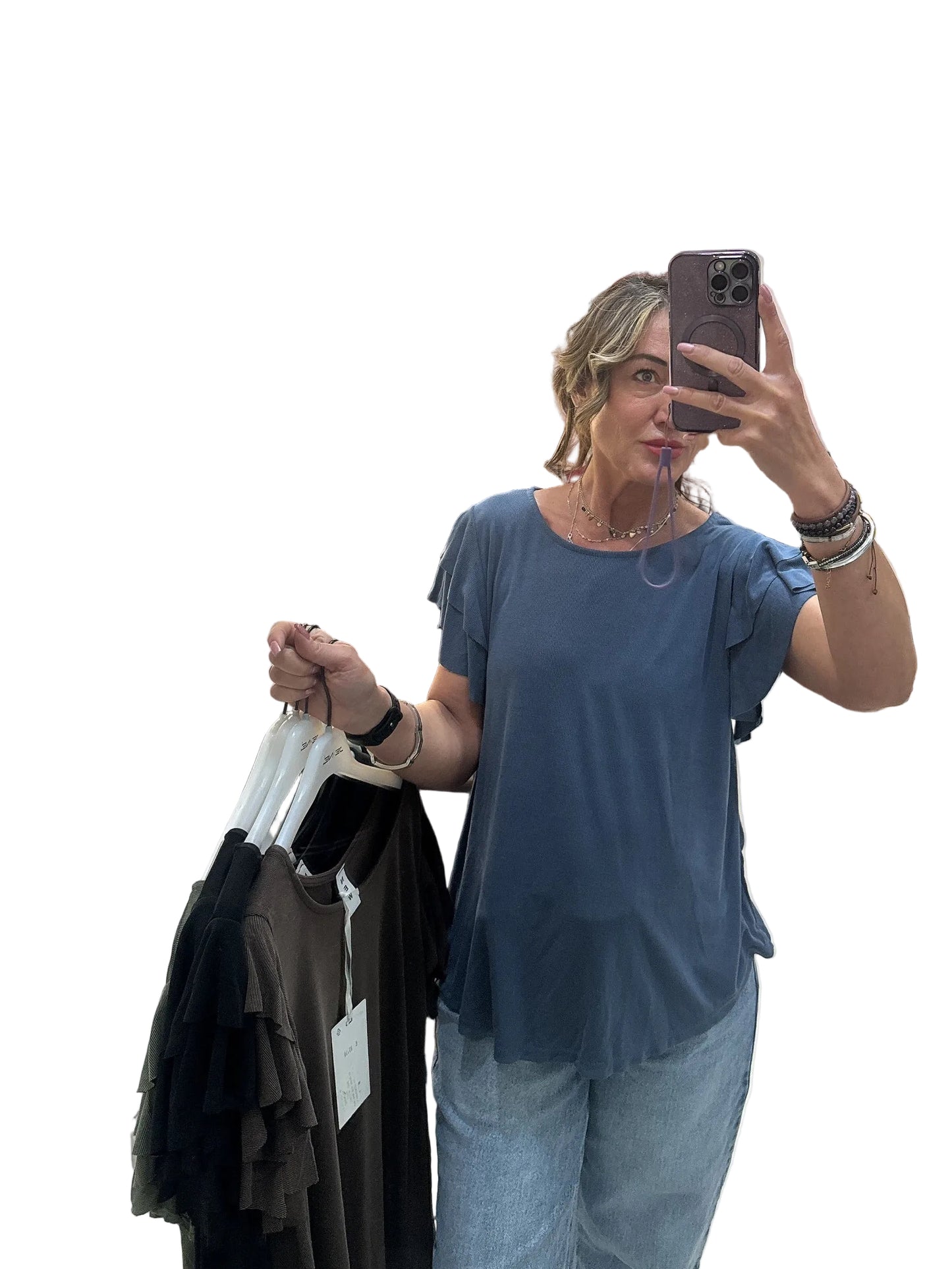 T shirt con rouches