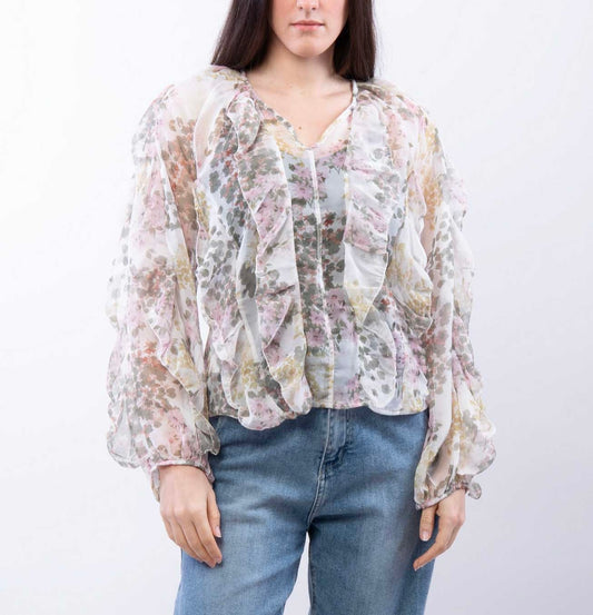 Blusa trasparente floreale