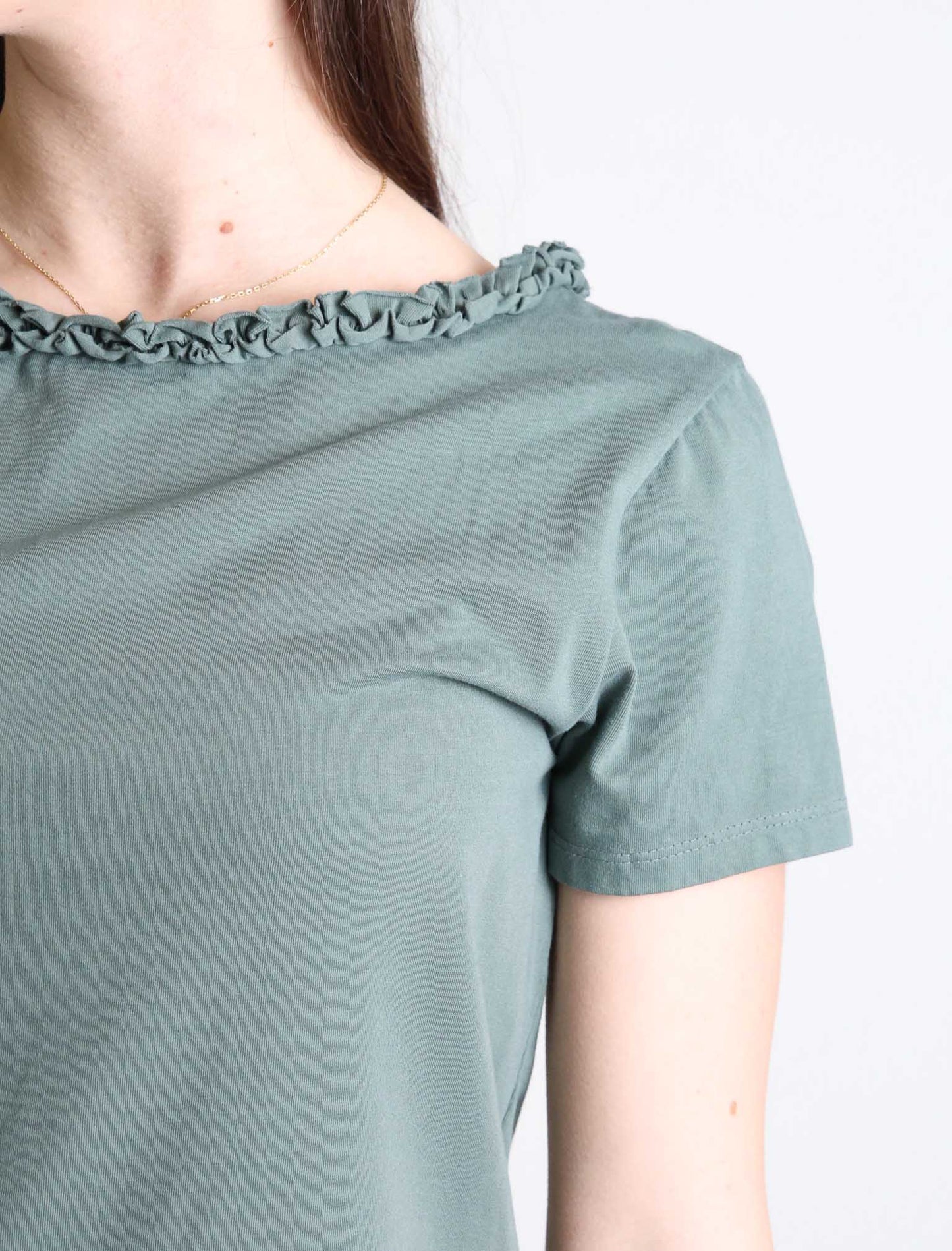 T shirt con rouches