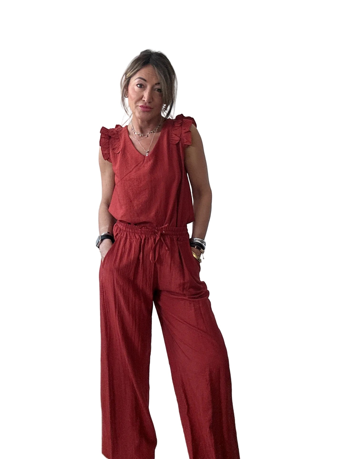 Pantalone in georgette