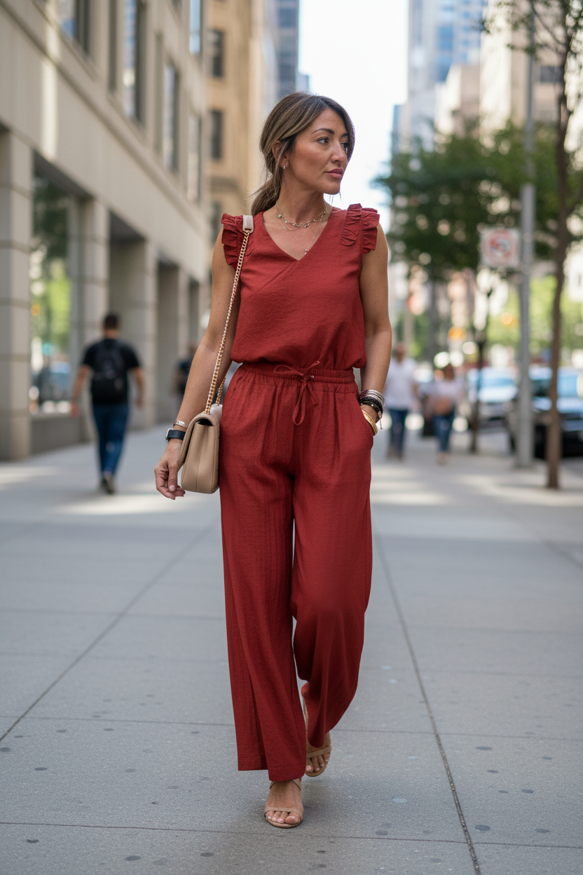 Pantalone in georgette
