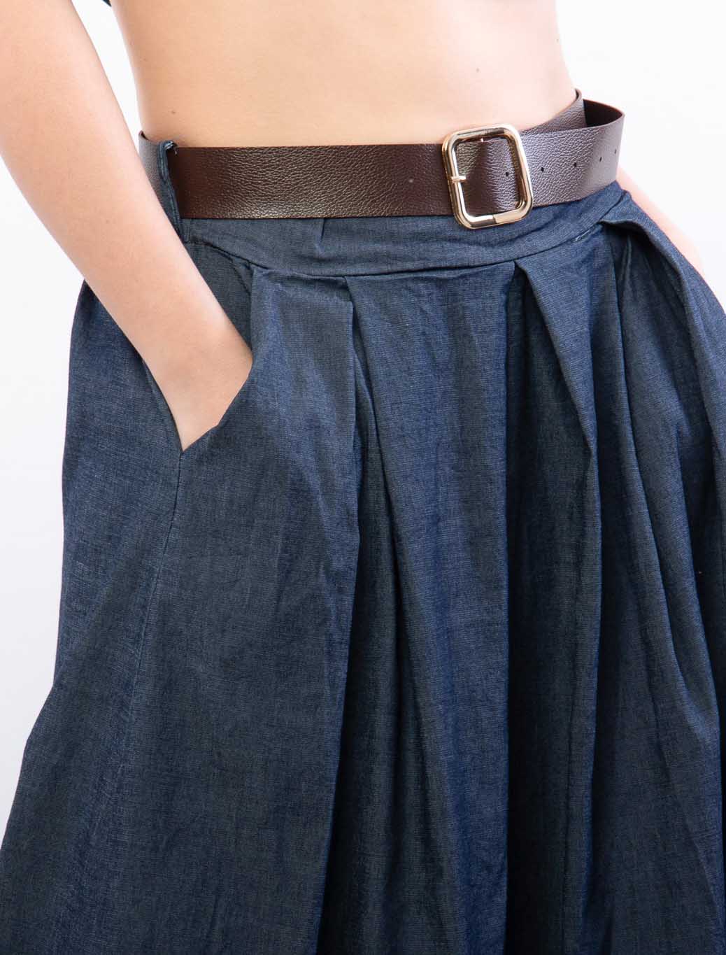 Gonna in chambray