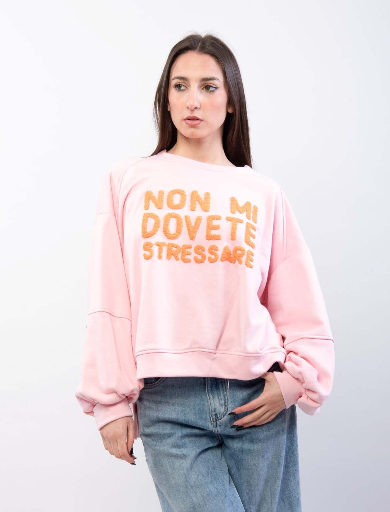 Felpa con ricamo NON MI DOVETE..