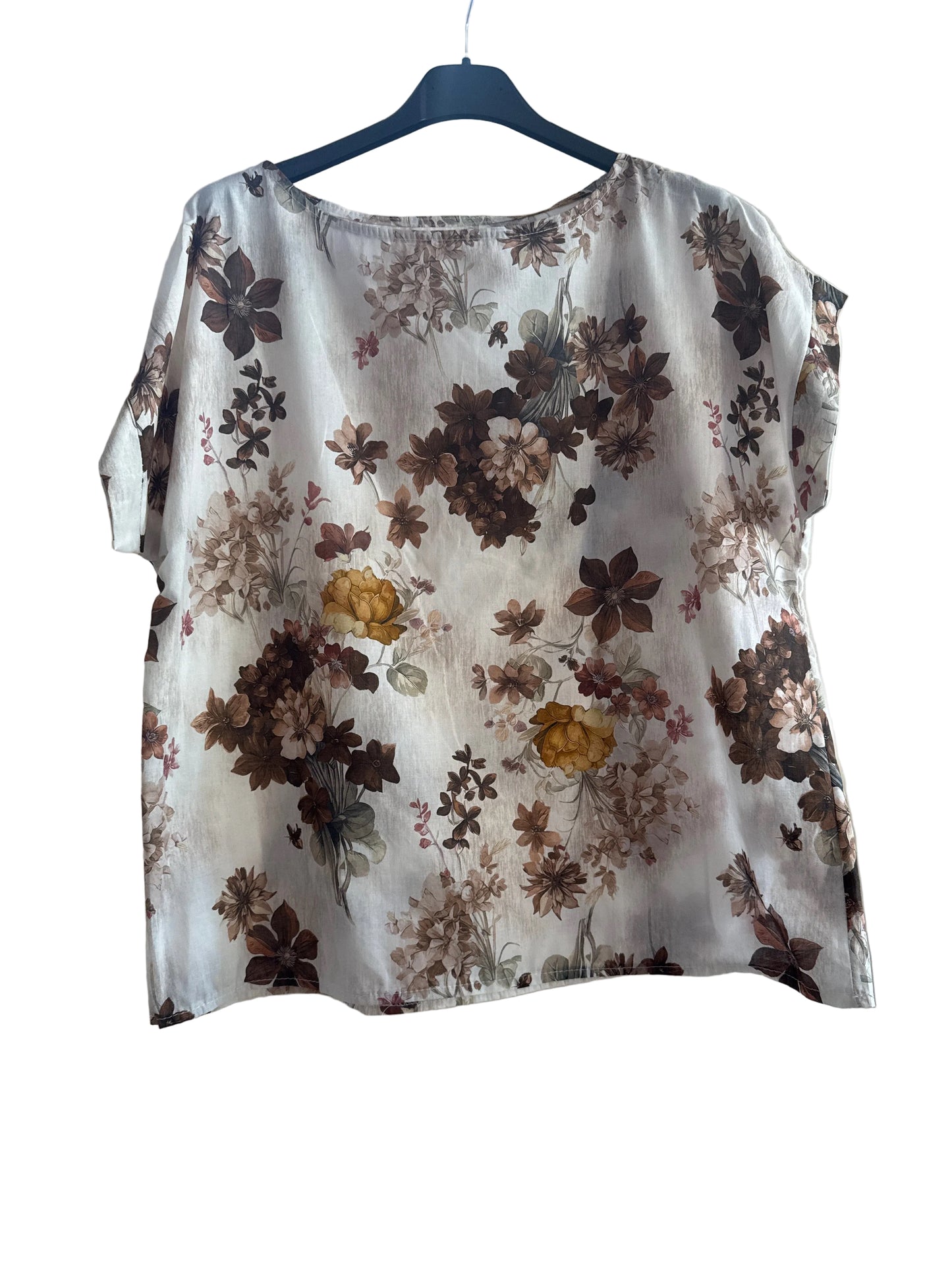 Blusa in cotone floreale
