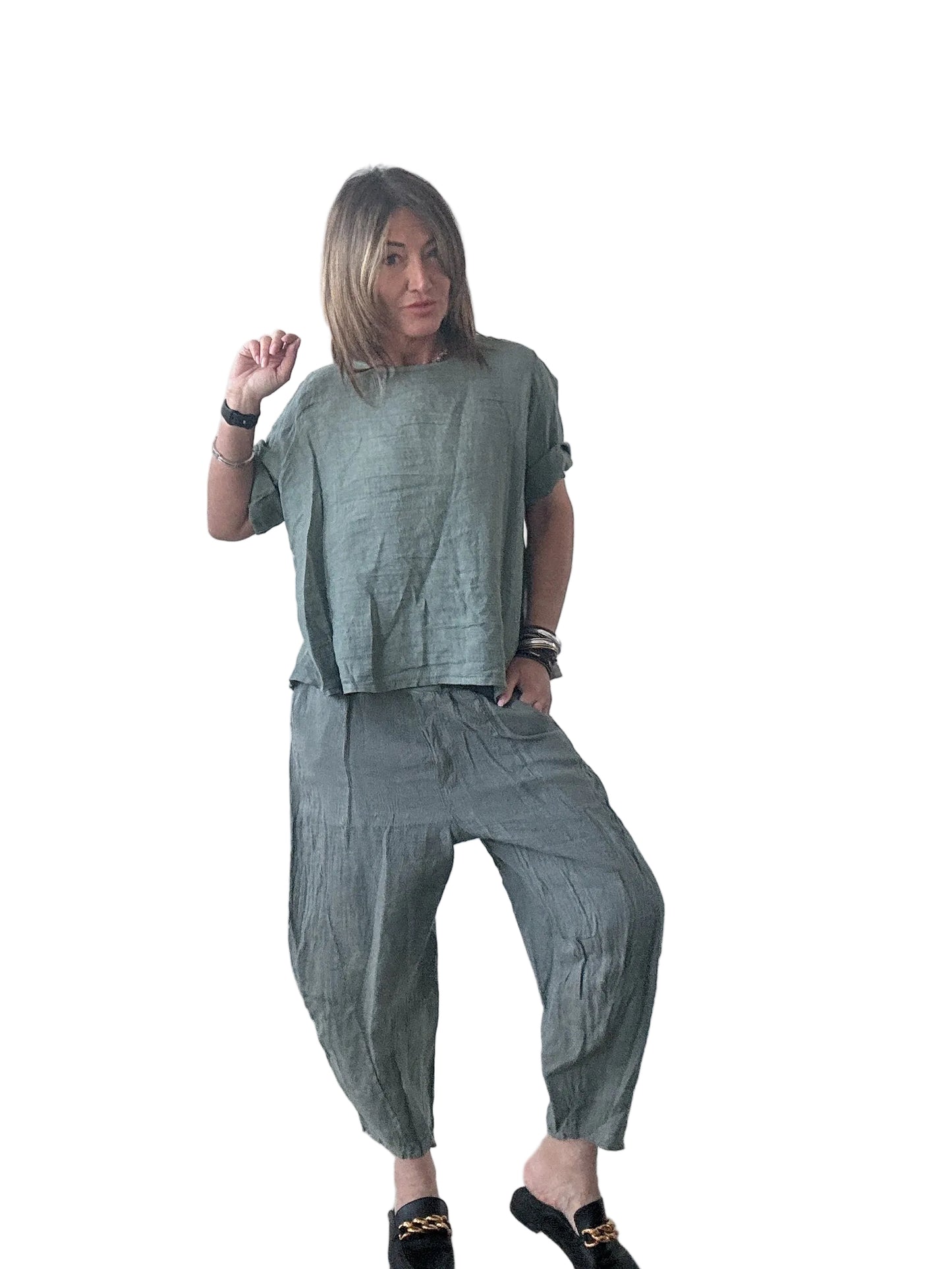 Pantalone in puro lino