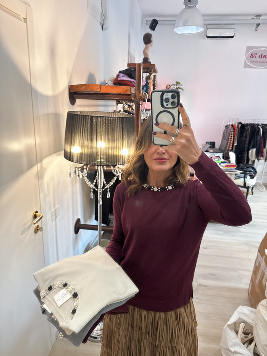 Maglia con perline