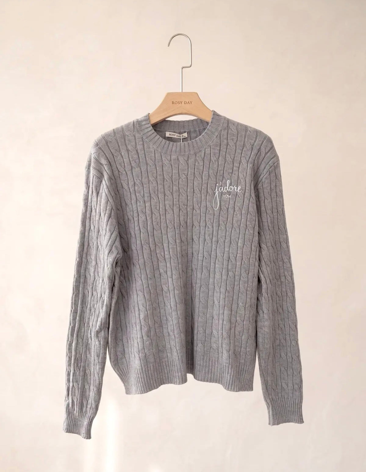 Maglia con trecce J’adore you