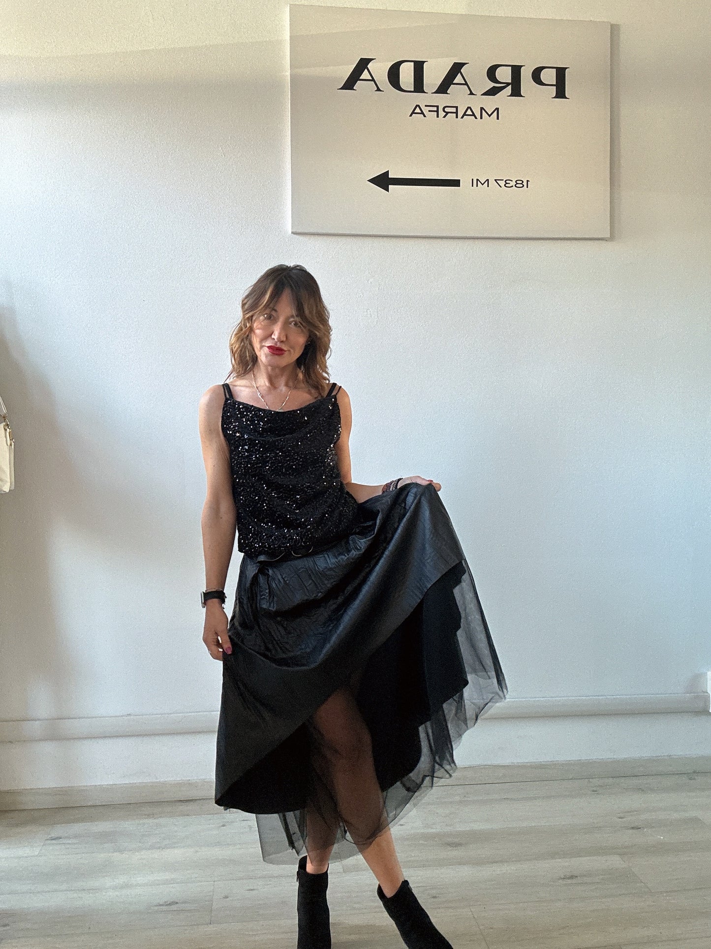 Gonna in taffeta e tulle