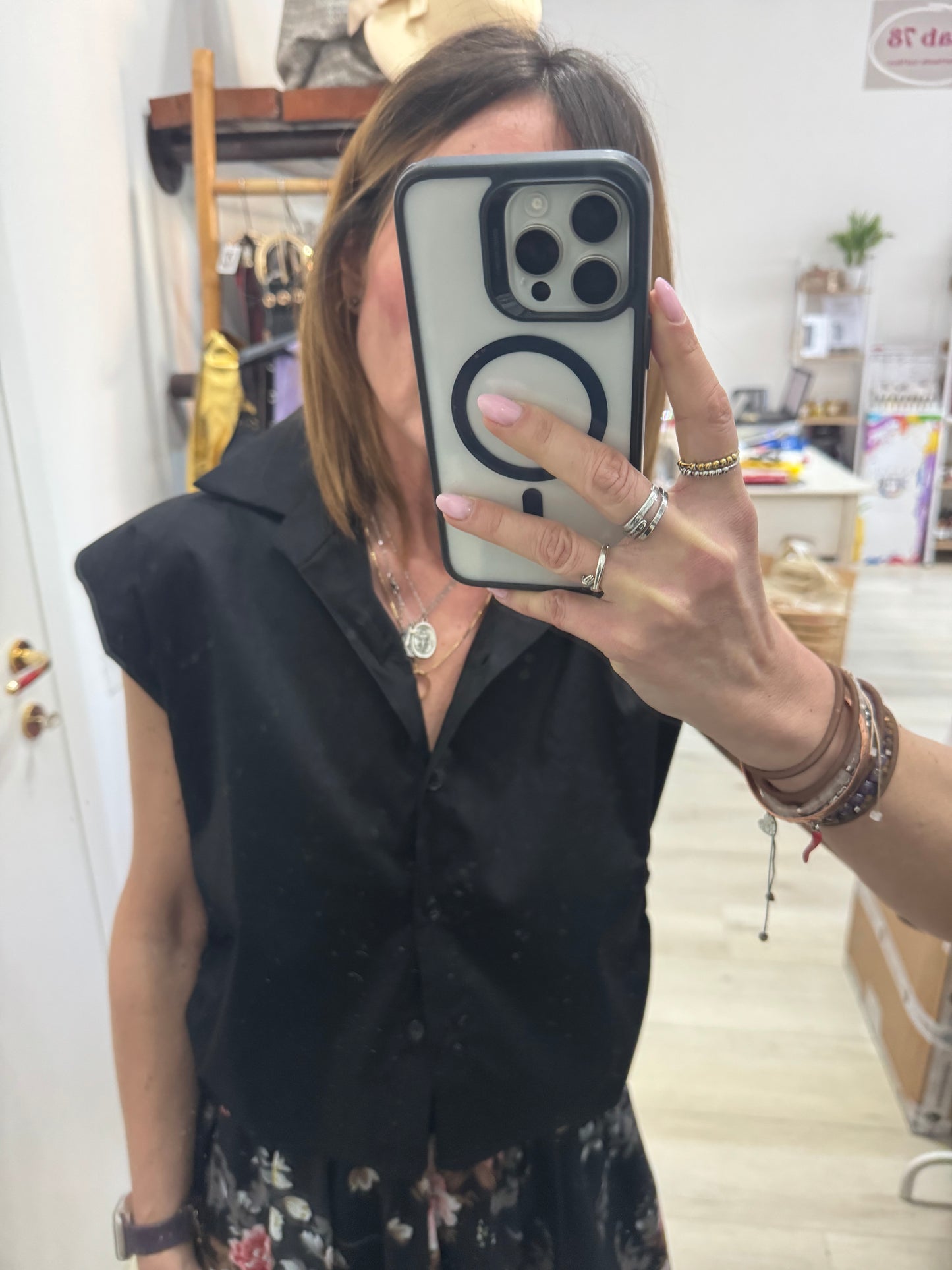 Camicetta crop in cotone
