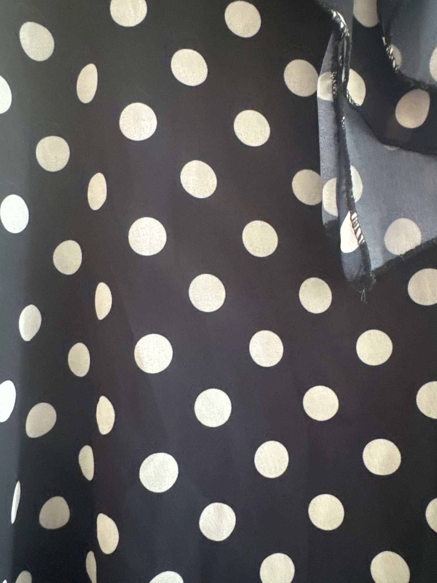 Blusa smanicata a pois