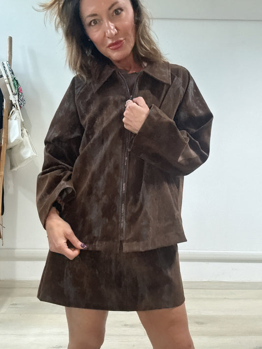 Giacca in camoscio