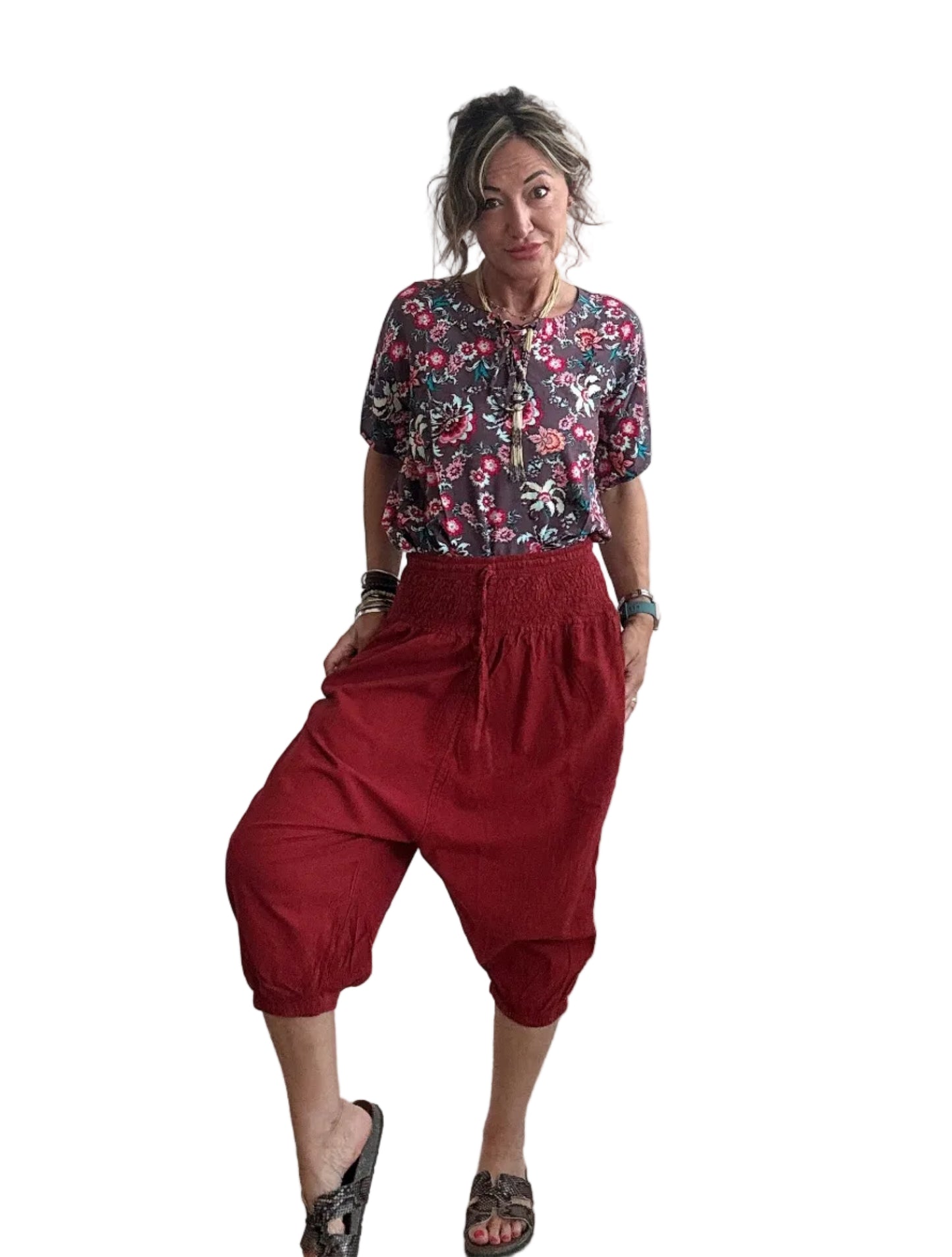 Pantalone pinocchietto etnico