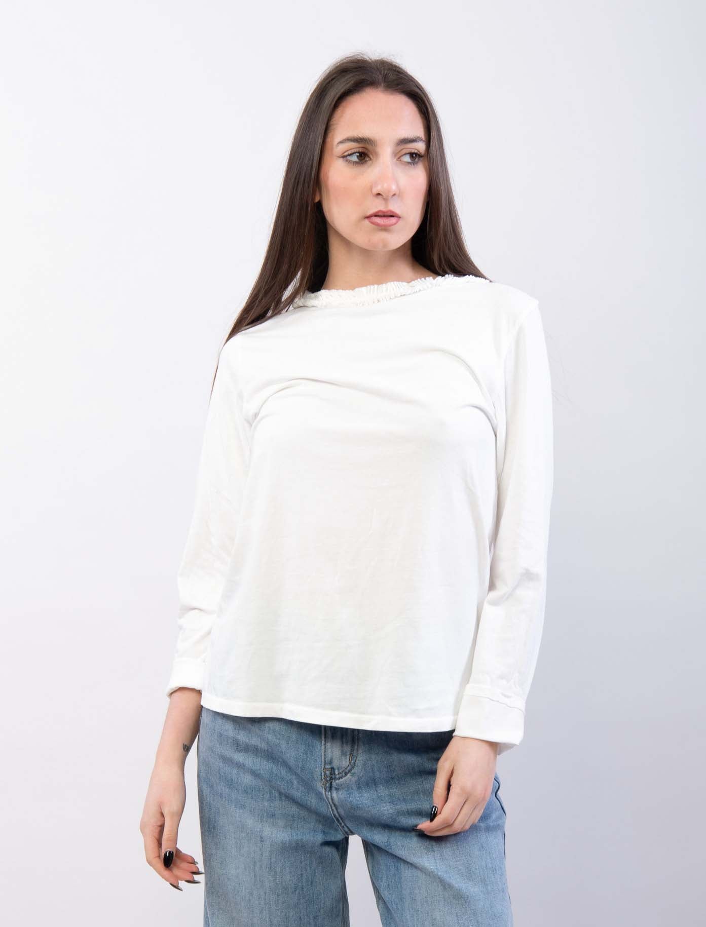 Maglietta scollo arricciato