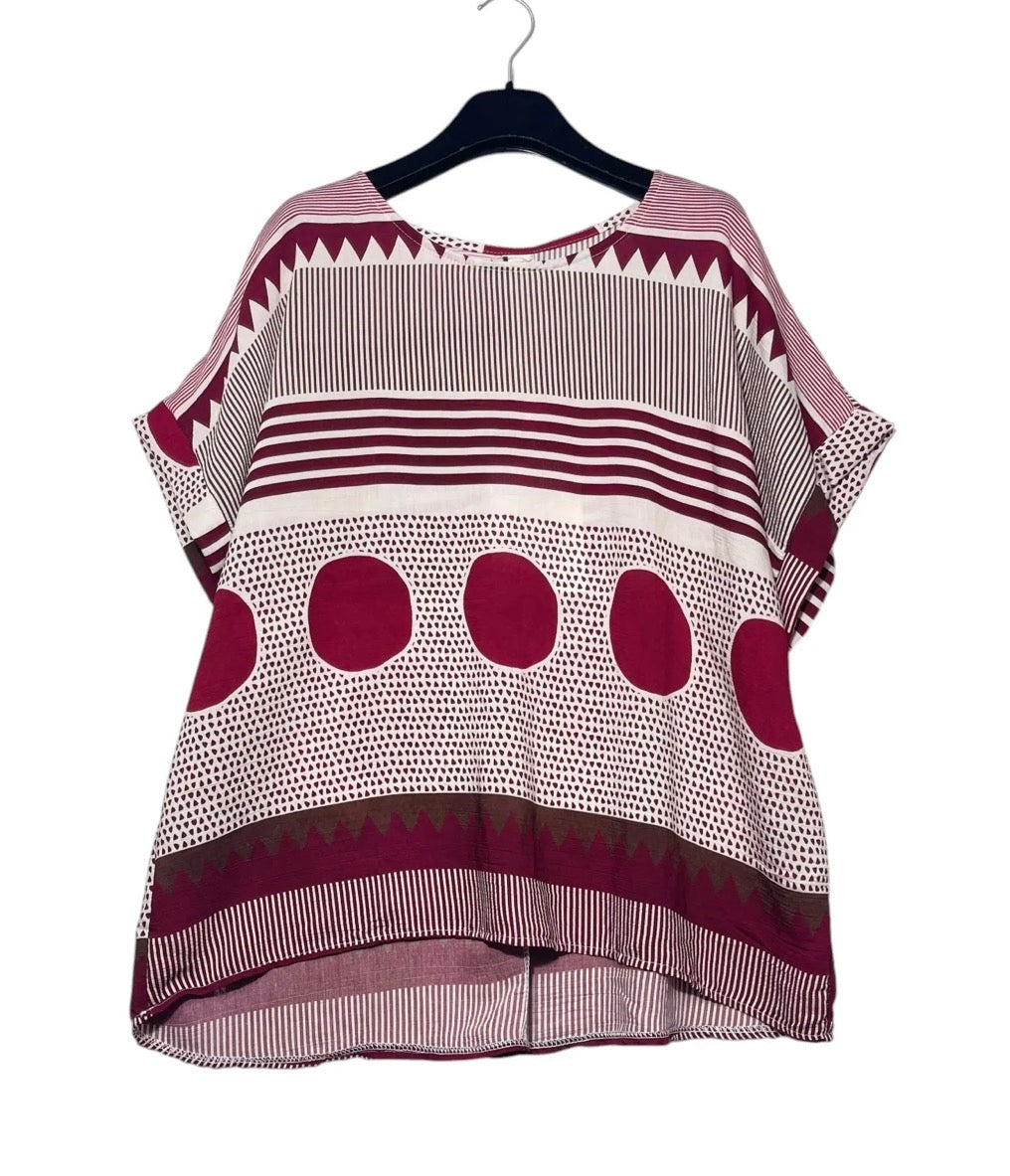 Blusa over in viscosa