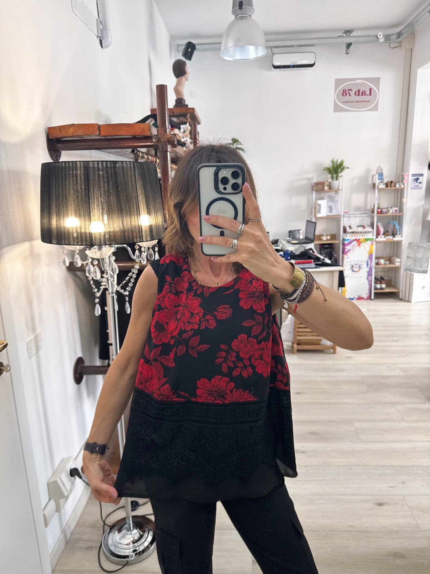 Canotta con pizzo
