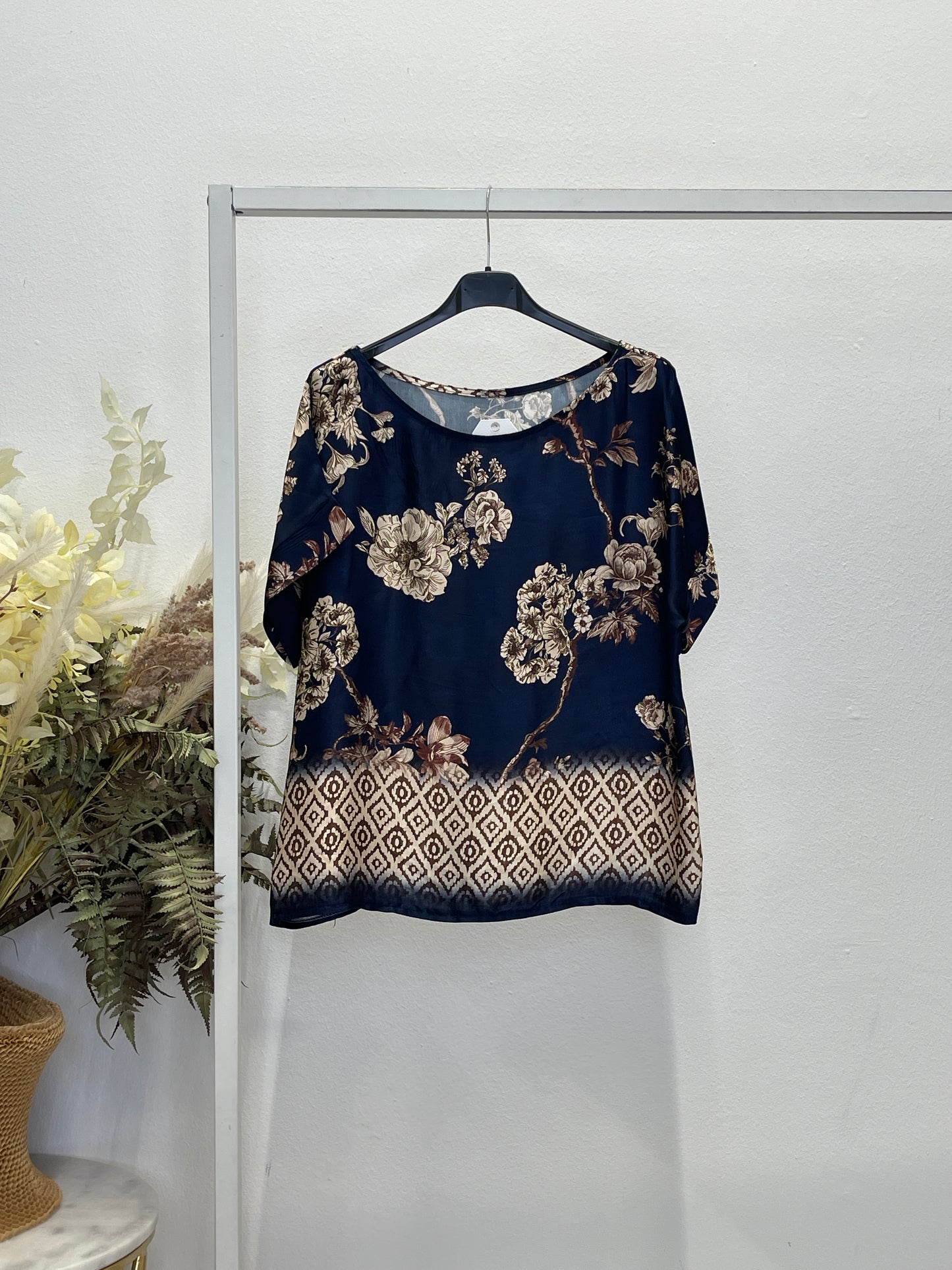 Blusa in satin di viscosa