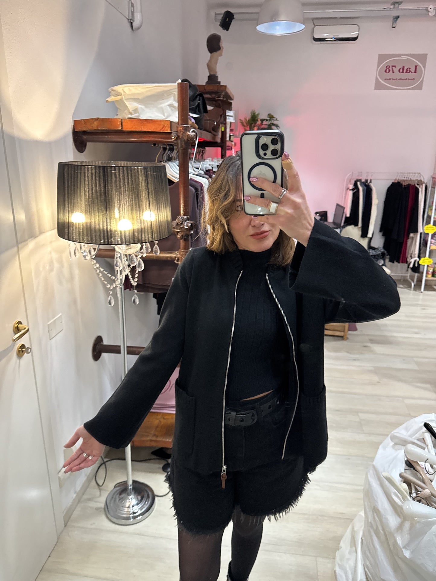 Giacca in maglia di viscosa leggera