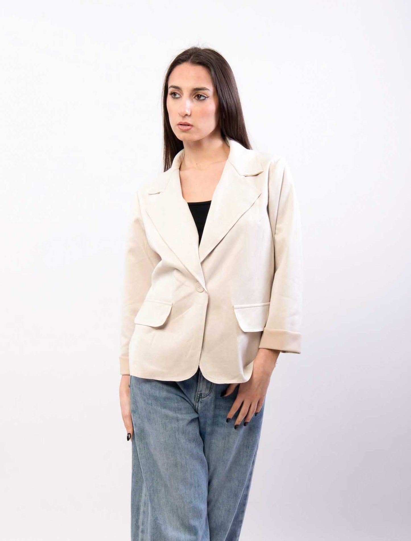 Blazer scamosciato