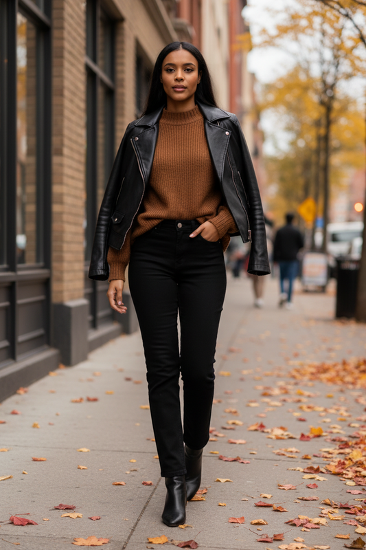 Jeans Straight Fit nero