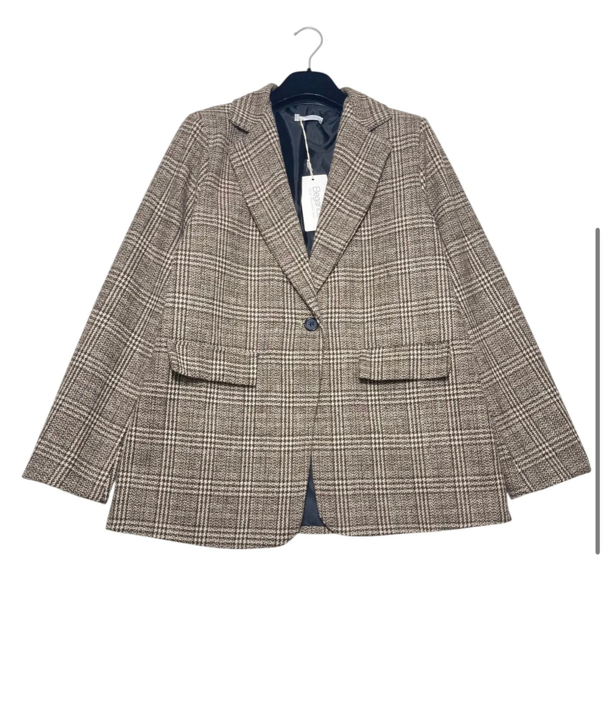 Blazer over tartan