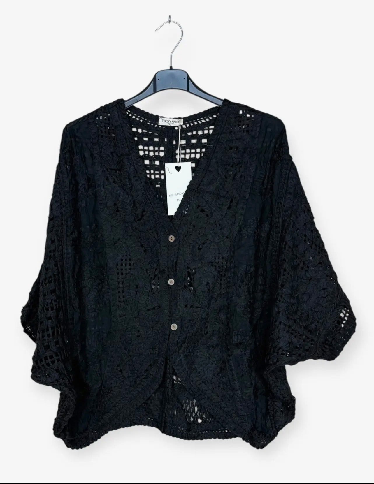 Cardigan in macramè
