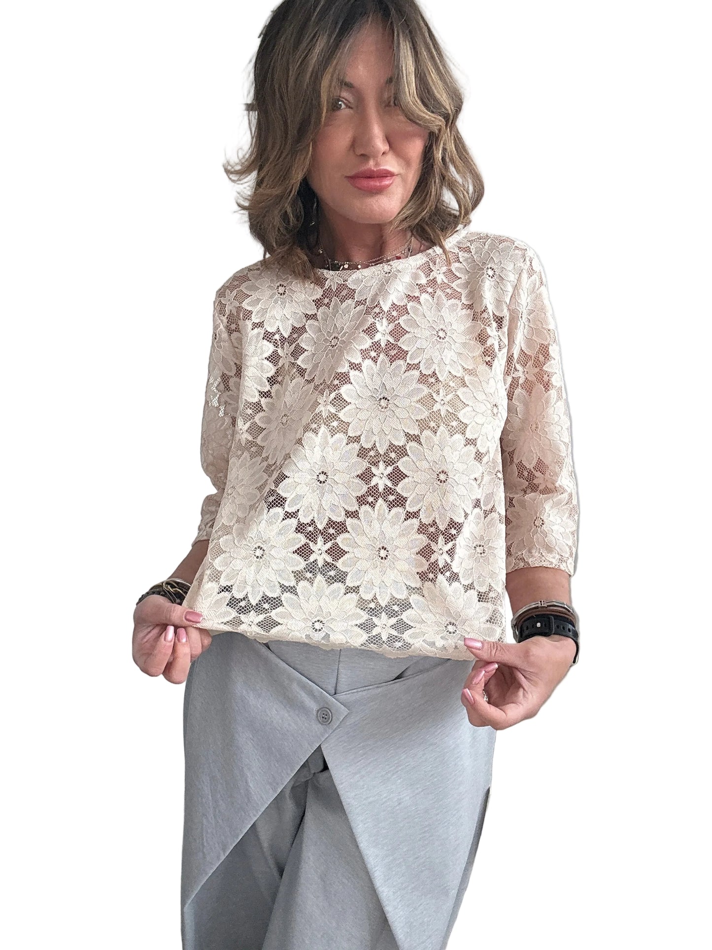 Blusa in pizzo