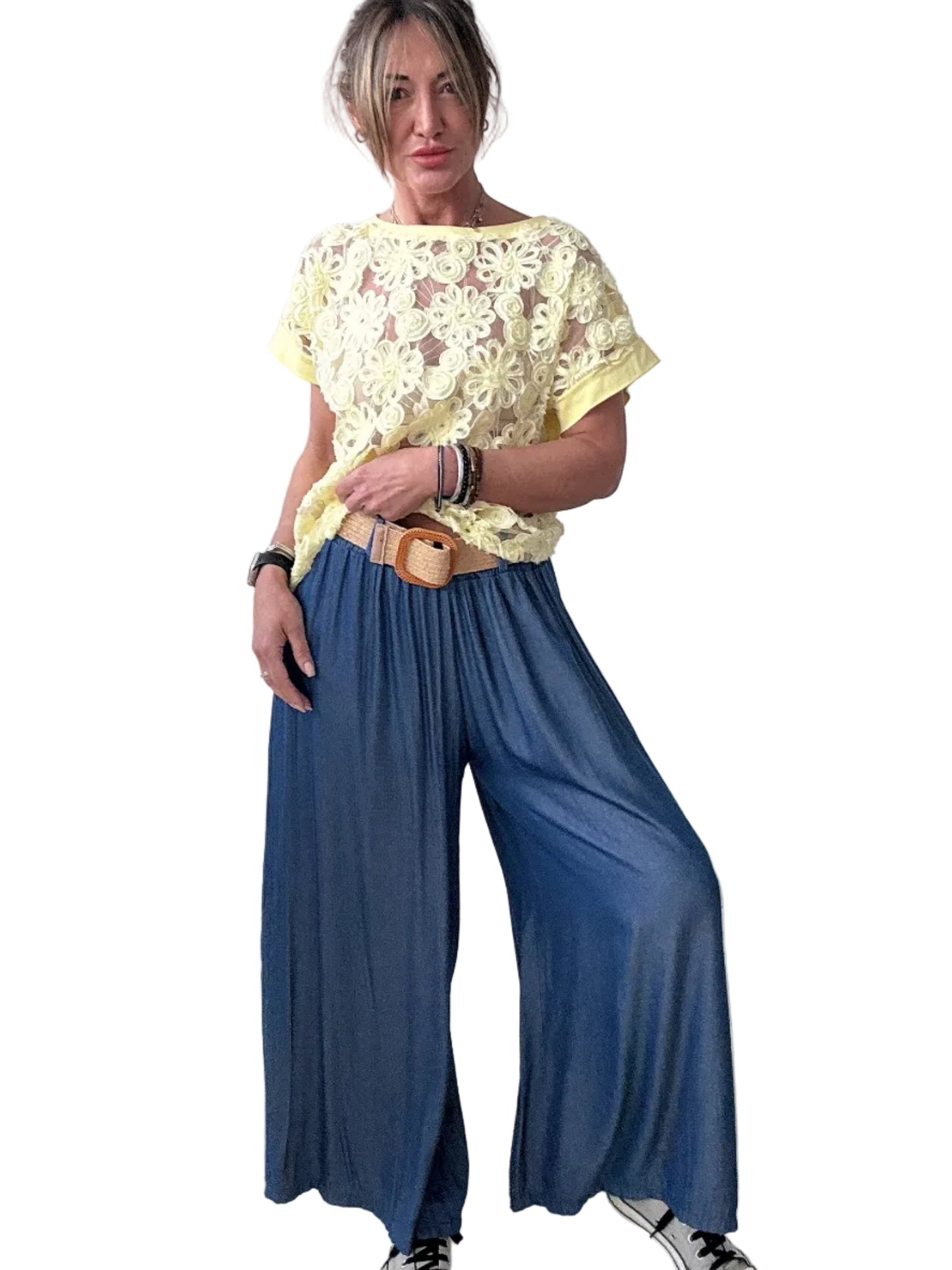 Pantalone in chambray