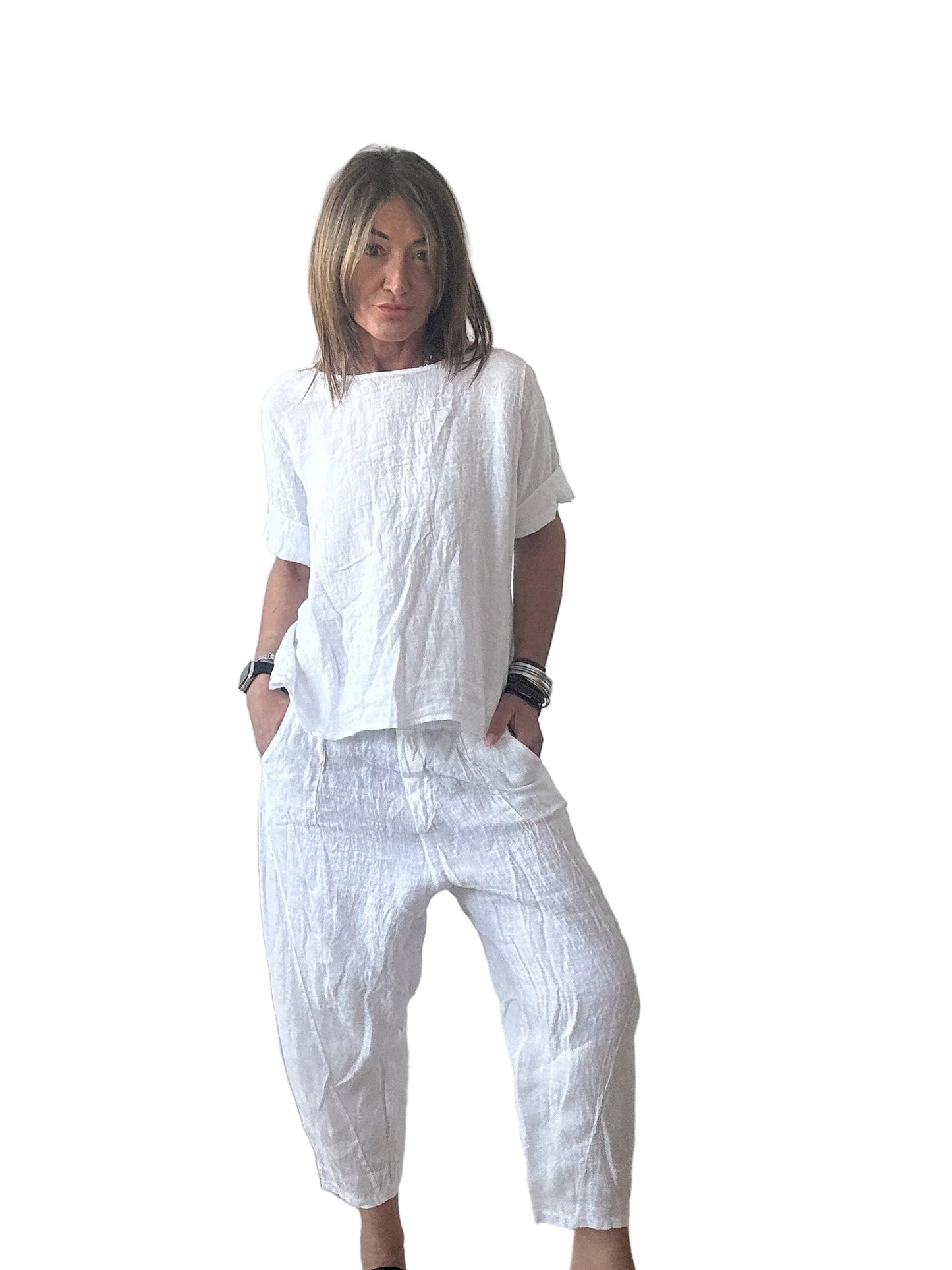 Blusa in puro lino