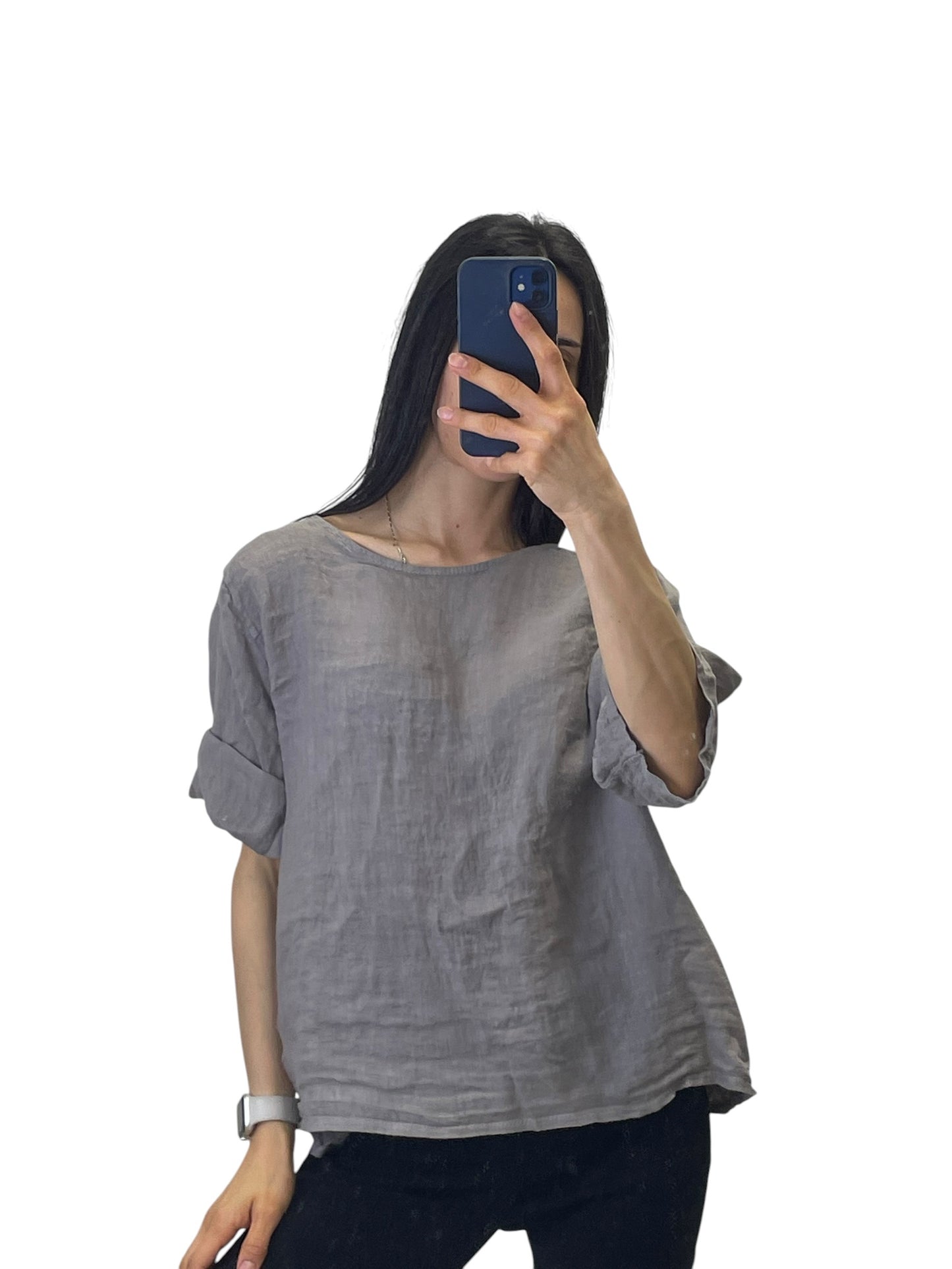 Blusa in puro lino
