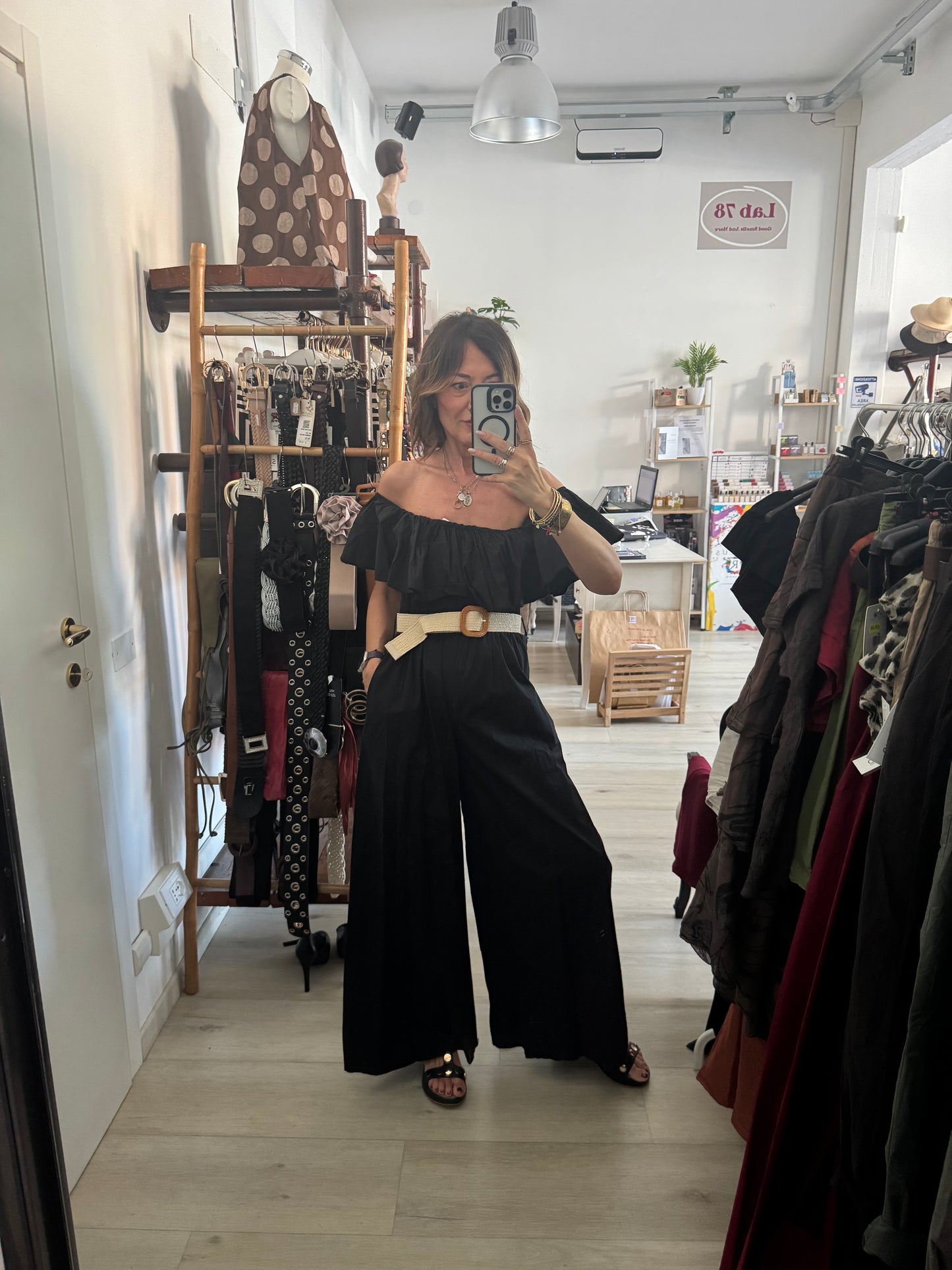 Tuta scollo bardot