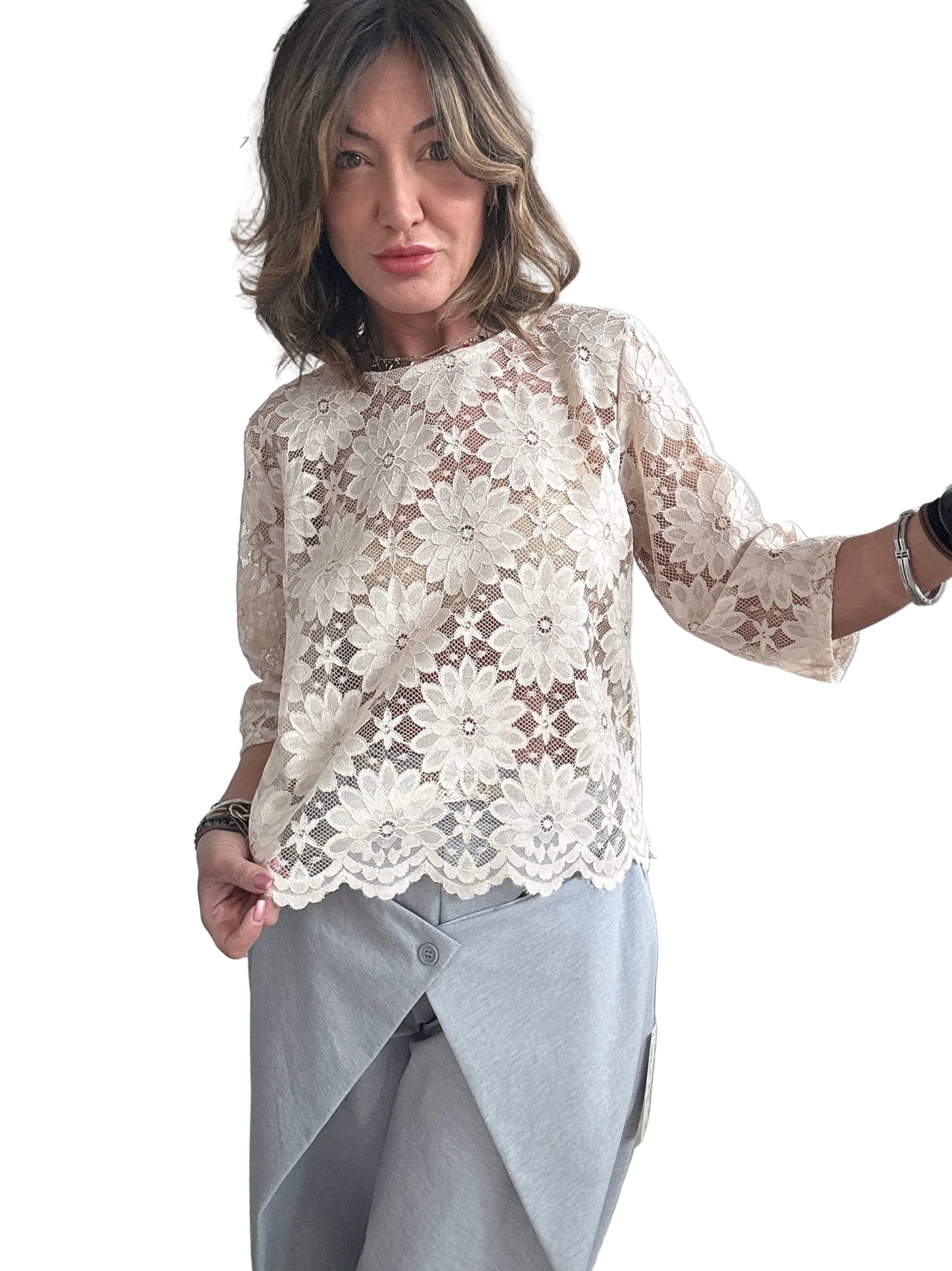 Blusa in pizzo