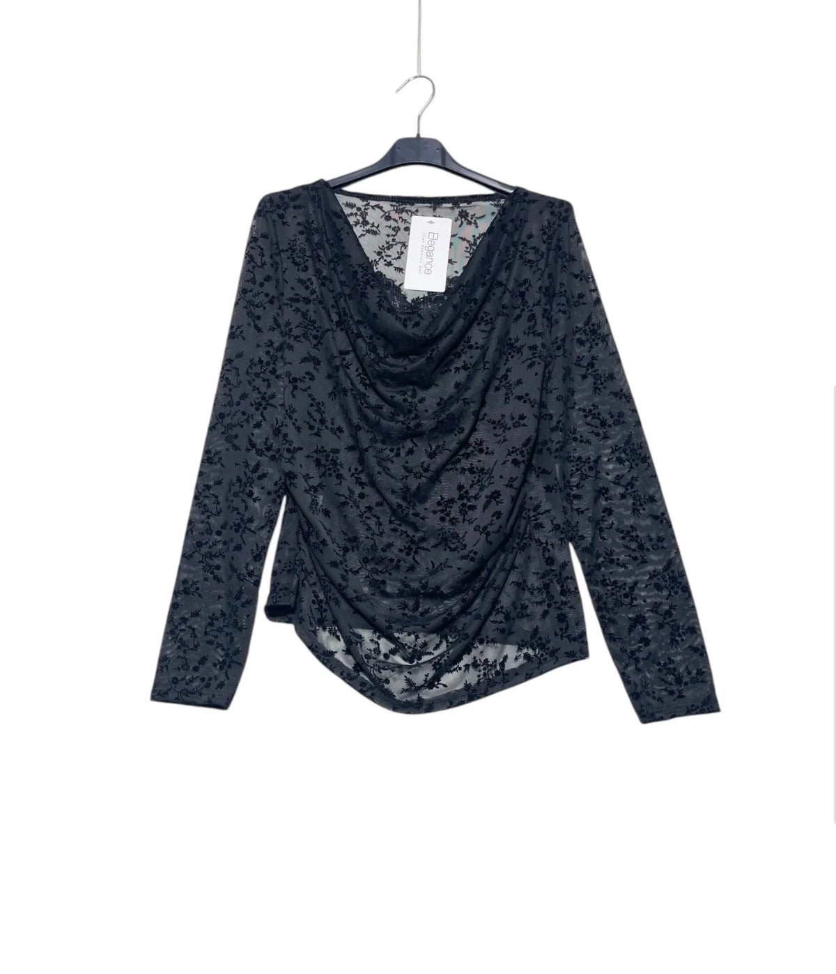 Top in tulle operato