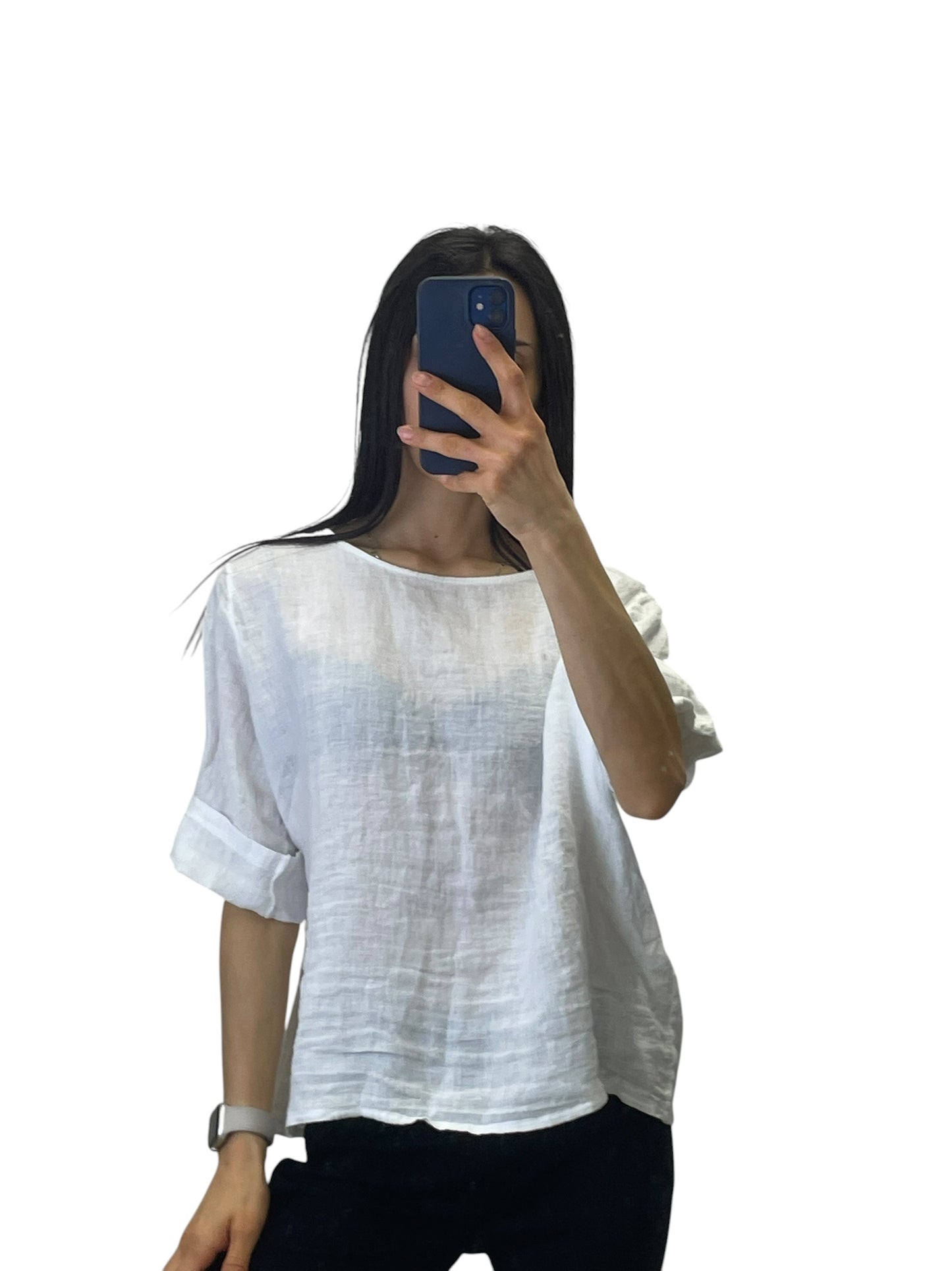 Blusa in puro lino