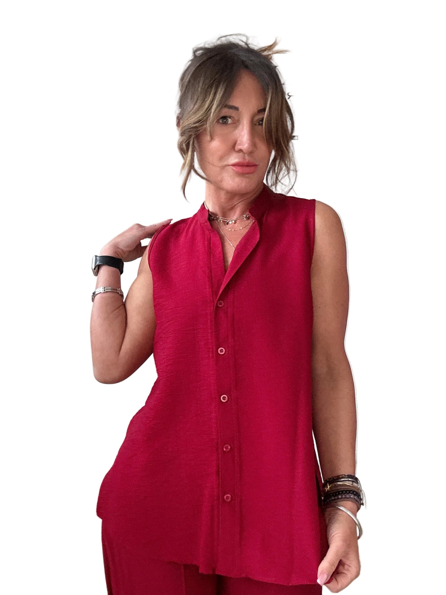 Blusa con bottoni