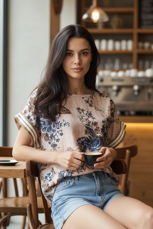 Blusa a fiori