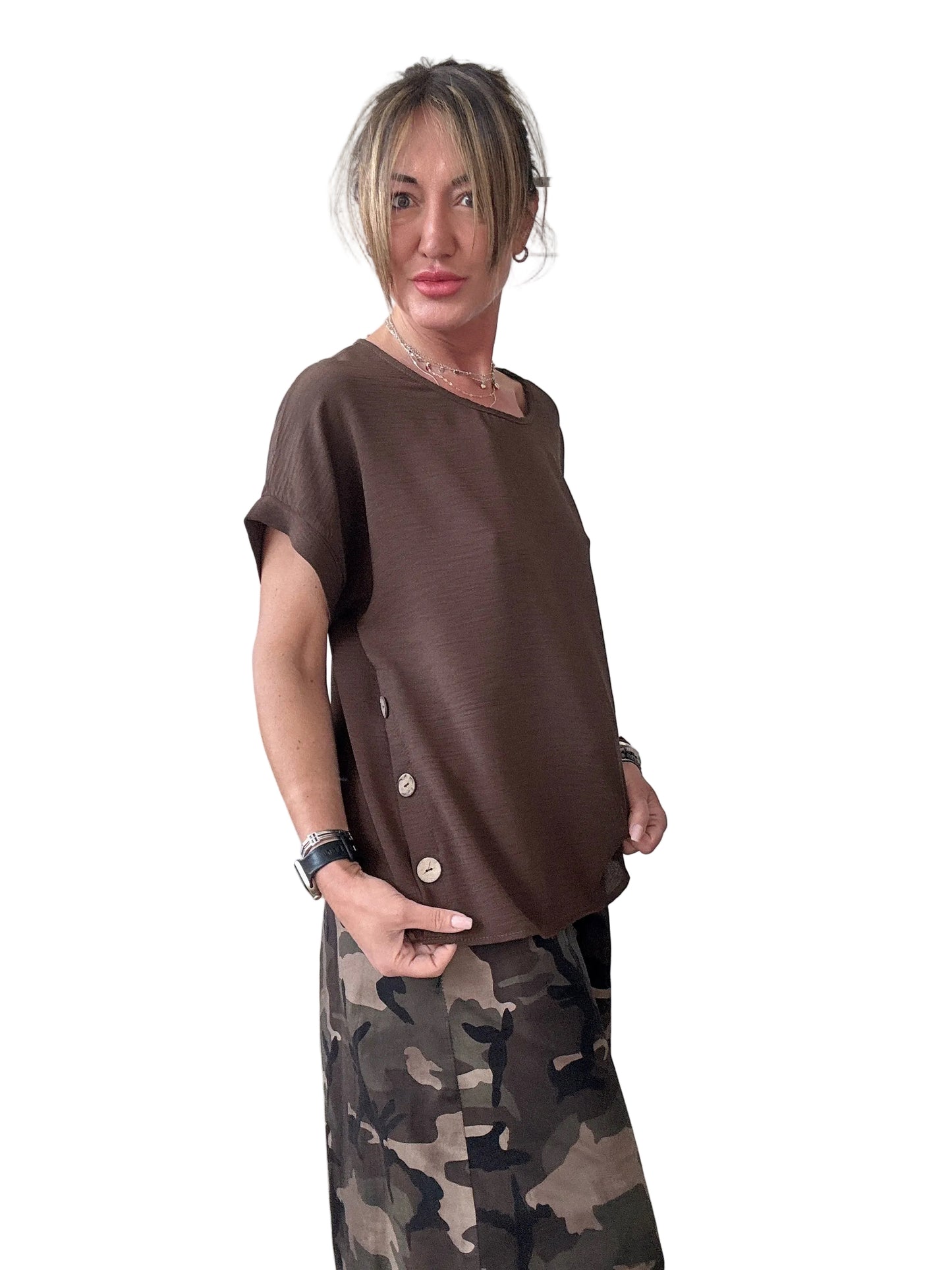 Blusa con bottoni