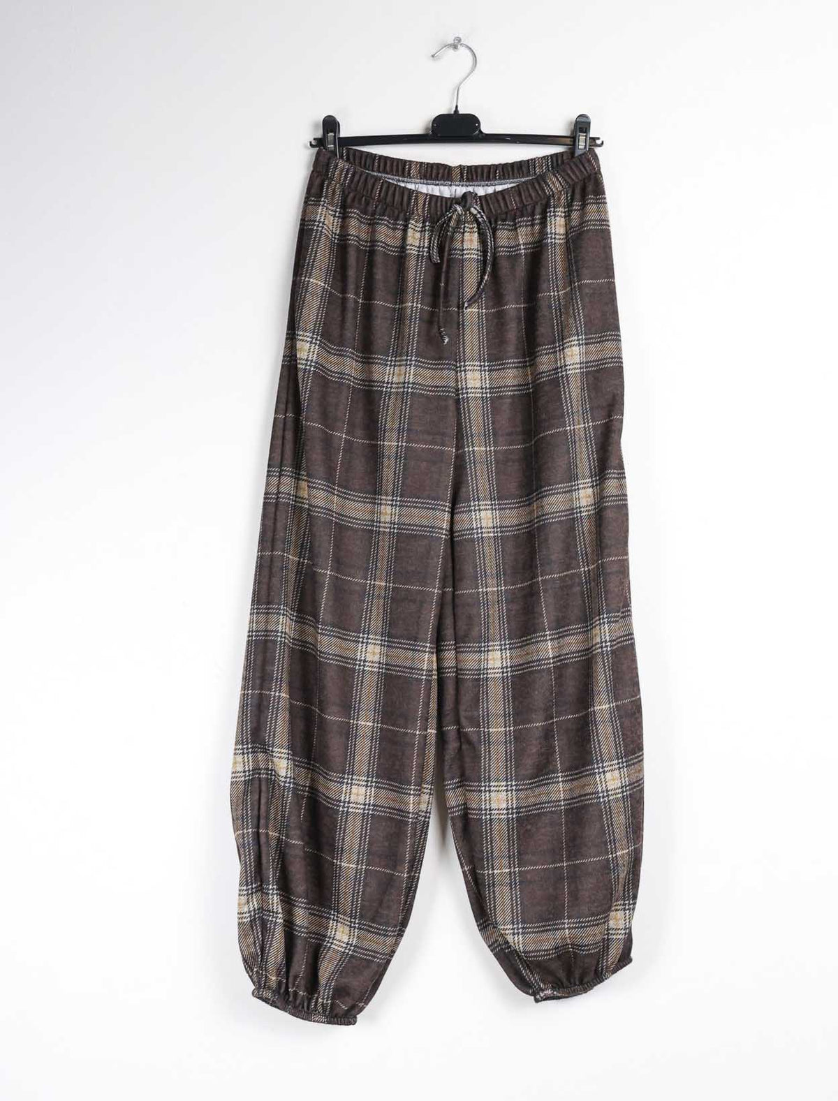 Pantalone check con elastico