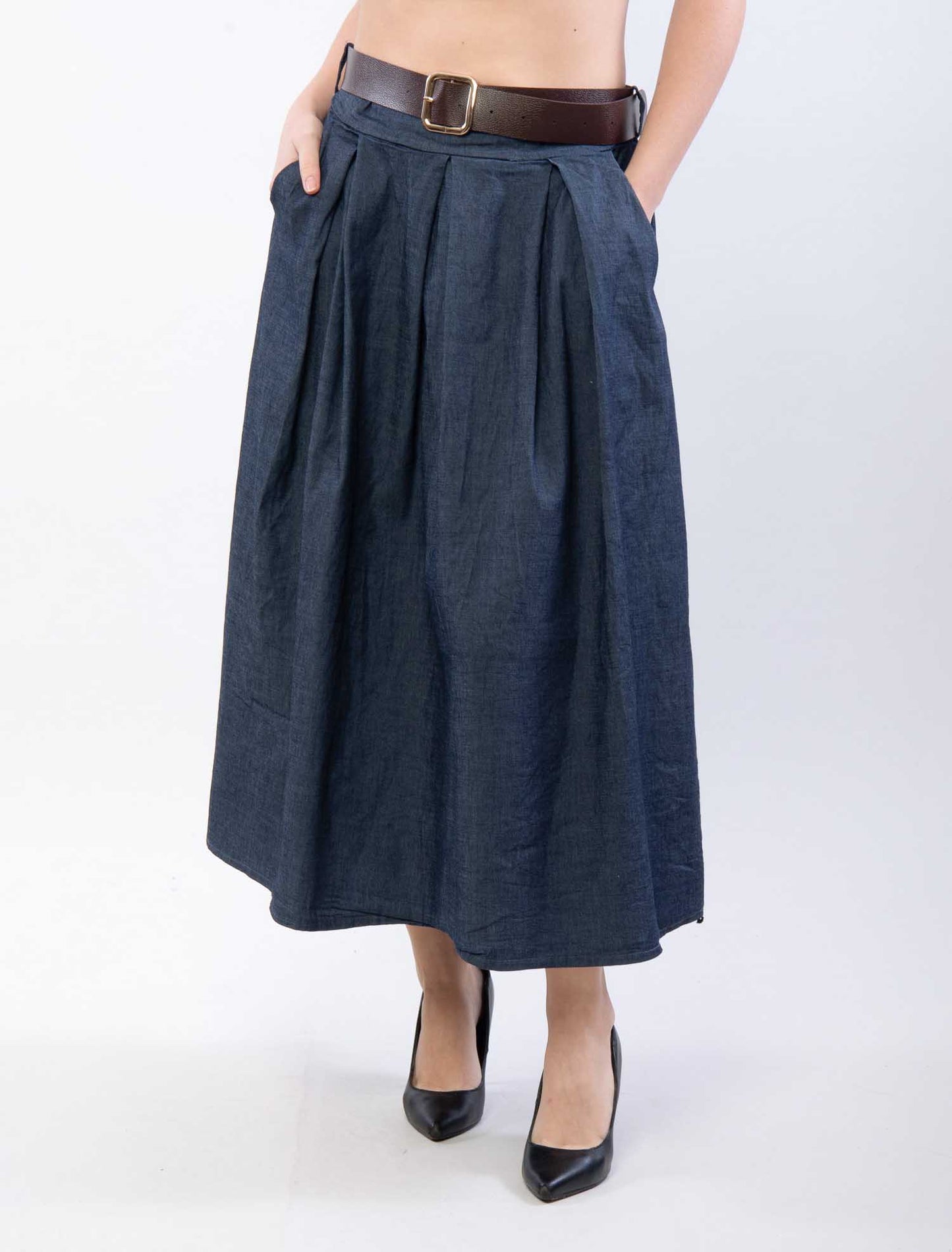 Gonna in chambray