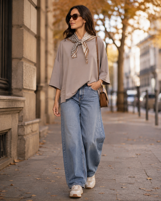 Blusa con foulard