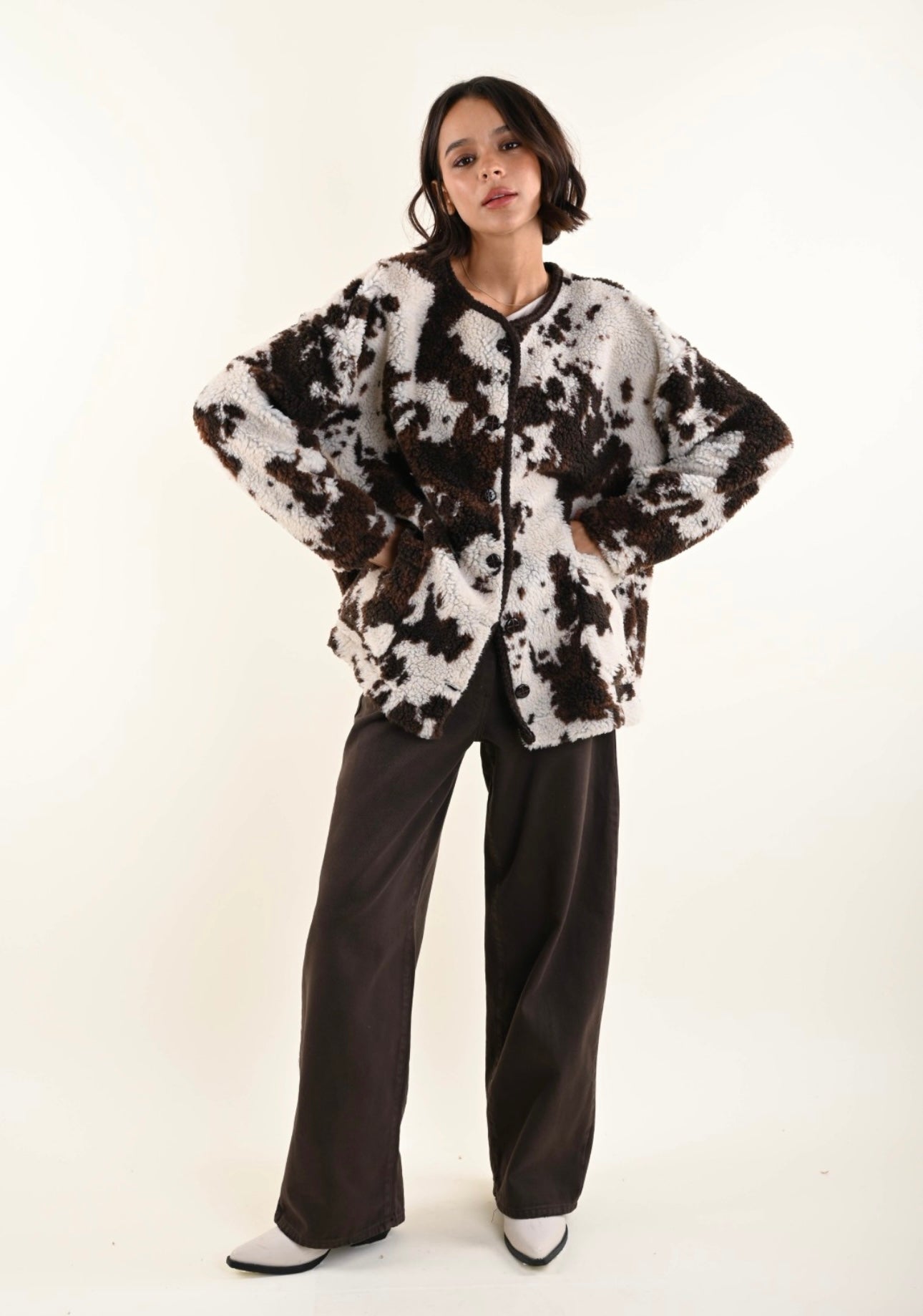 Giacca Teddy cowprint MYASTREET