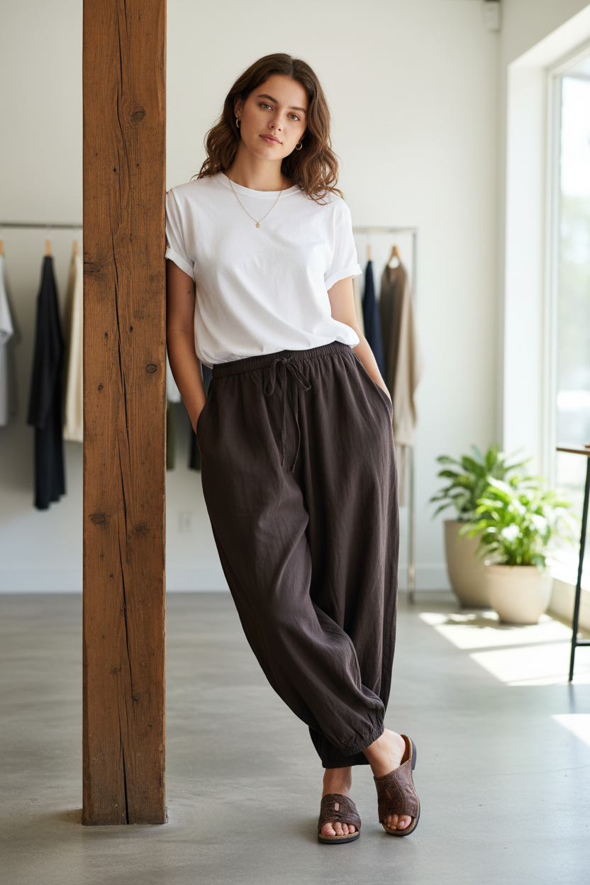 Pantalone in mussola