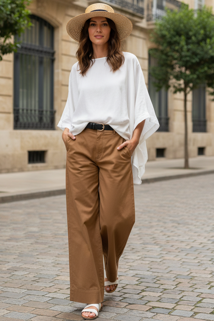 Pantalone con risvolto